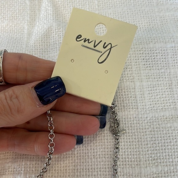 💐5/25 Envy delicate circle chain dainty statement long necklace - Picture 3 of 8